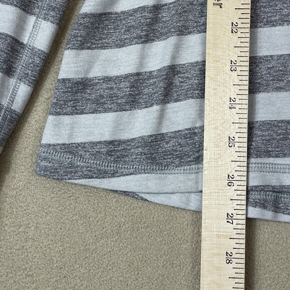 Lululemon Pullover Womens 8 Gray Striped Race Your Pace 1/2 Zip Long Sleeve Top - Picture 5 of 10